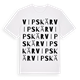 White t-shirt med Vipskär ordlek t-shirt