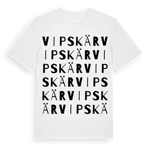 Vipskär ordlek t-shirt – ekologisk bomull t-shirt från Pinshirt