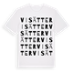 White t-shirt med Visätter ordlek t-shirt