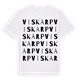 White t-shirt med Viskarp ordlek t-shirt