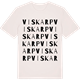Vintage White t-shirt med Viskarp ordlek t-shirt