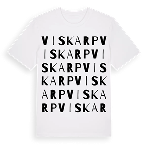 Viskarp ordlek t-shirt – ekologisk bomull t-shirt från Pinshirt