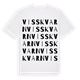 White t-shirt med Visskvarn ordlek t-shirt