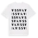 White t-shirt med Vissvik ordlek t-shirt