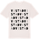 Vintage White t-shirt med Vistad ordlek t-shirt