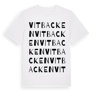 Vitbacken ordlek t-shirt – ekologisk bomull t-shirt från Pinshirt