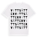 White t-shirt med Vittsätter ordlek t-shirt
