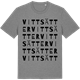 Mid Heather Gray t-shirt med Vittsätter ordlek t-shirt