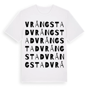 Vrångstad ordlek t-shirt – ekologisk bomull t-shirt från Pinshirt