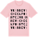 Pink Cotton t-shirt med Vrinnevi Checkpoint C2 ordlek t-shirt