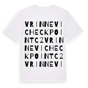 Vrinnevi Checkpoint C2 ordlek t-shirt – ekologisk bomull t-shirt från Pinshirt