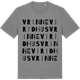 Mid Heather Gray t-shirt med Vrinnevi ridhus ordlek t-shirt