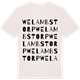Vintage White t-shirt med Welambstorp ordlek t-shirt