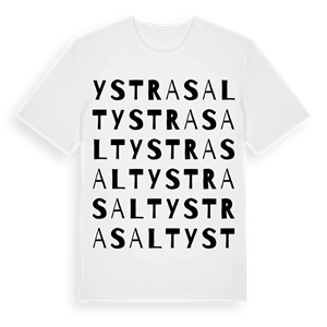 Ystrasalt ordlek t-shirt – ekologisk bomull t-shirt från Pinshirt