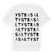 Ystrasalt ordlek t-shirt