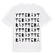 White t-shirt med Ytterå ordlek t-shirt