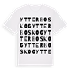 White t-shirt med Ytterboskog ordlek t-shirt