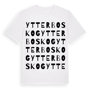 Ytterboskog ordlek t-shirt – ekologisk bomull t-shirt från PinShirt