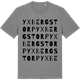 Mid Heather Gray t-shirt med Yxbergstorp ordlek t-shirt