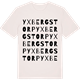 Vintage White t-shirt med Yxbergstorp ordlek t-shirt