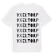 White t-shirt med Yxeltorp ordlek t-shirt