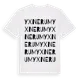 White t-shirt med Yxnerum ordlek t-shirt