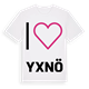 Jag älskar Yxnö t-shirt stort tryck