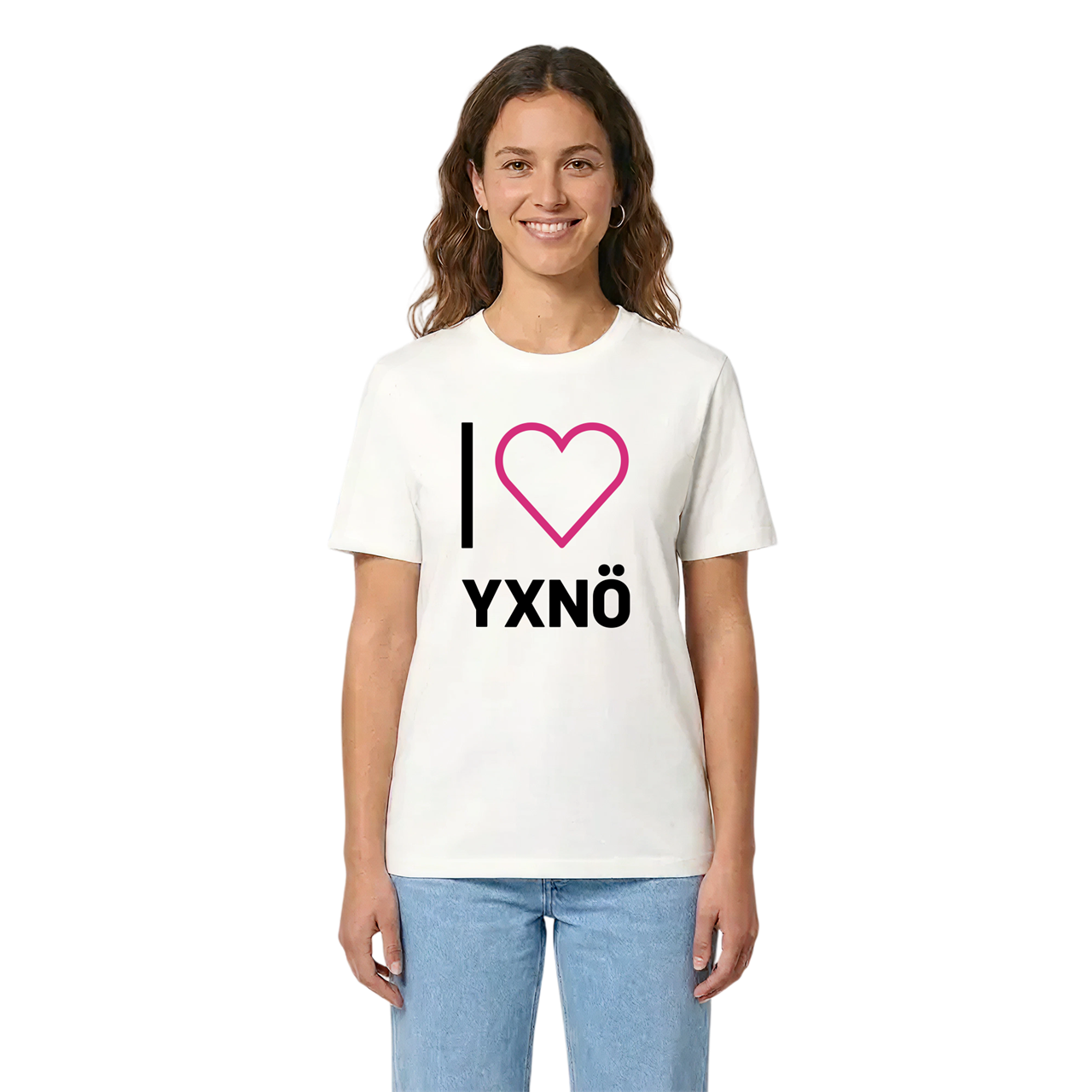 Jag älskar Yxnö t-shirt stort tryck i miljö