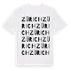 White t-shirt med Zürich ordlek t-shirt