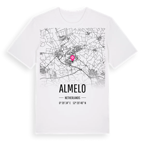 Almelo karta t-shirt – ekologisk bomull t-shirt från Pinshirt