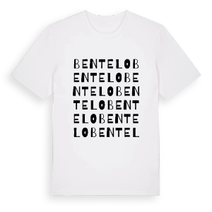 Bentelo ordlek t-shirt – ekologisk bomull t-shirt från Pinshirt