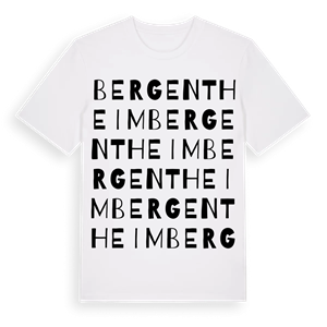 Bergentheim ordlek t-shirt – ekologisk bomull t-shirt från Pinshirt