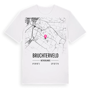 Bruchterveld karta t-shirt – ekologisk bomull t-shirt från Pinshirt