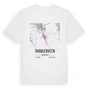 Daarlerveen karta t-shirt – ekologisk bomull t-shirt från Pinshirt