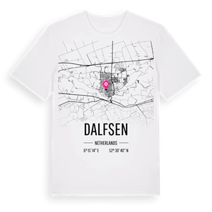 Dalfsen karta t-shirt – ekologisk bomull t-shirt från Pinshirt