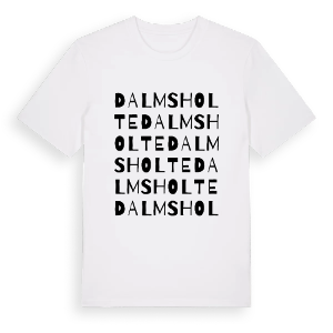 Dalmsholte ordlek t-shirt – ekologisk bomull t-shirt från Pinshirt