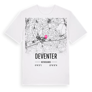 Deventer karta t-shirt – ekologisk bomull t-shirt från Pinshirt