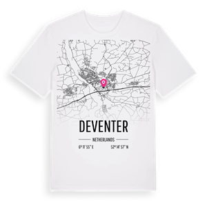 Deventer karta t-shirt – ekologisk bomull t-shirt från Pinshirt