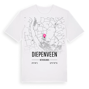 Diepenveen karta t-shirt – ekologisk bomull t-shirt från Pinshirt