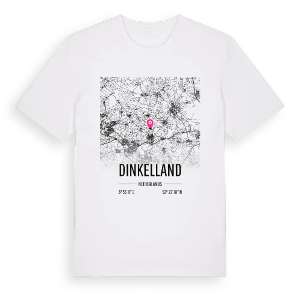 Dinkelland karta t-shirt – ekologisk bomull t-shirt från Pinshirt