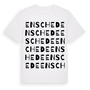 Enschede ordlek t-shirt – ekologisk bomull t-shirt från Pinshirt