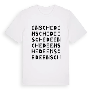 Enschede ordlek t-shirt – ekologisk bomull t-shirt från Pinshirt