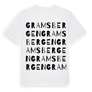 Gramsbergen ordlek t-shirt – ekologisk bomull t-shirt från Pinshirt