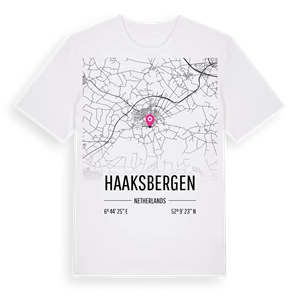 Haaksbergen karta t-shirt – ekologisk bomull t-shirt från Pinshirt