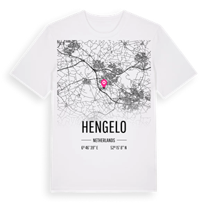 Hengelo karta t-shirt – ekologisk bomull t-shirt från Pinshirt