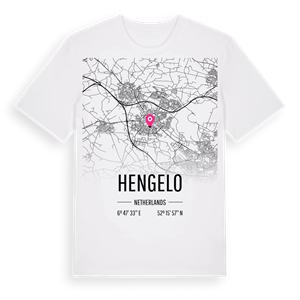Hengelo karta t-shirt – ekologisk bomull t-shirt från Pinshirt