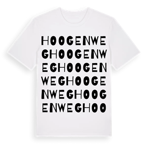 Hoogenweg ordlek t-shirt – ekologisk bomull t-shirt från Pinshirt