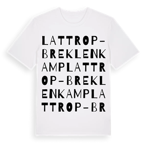 Lattrop-Breklenkamp ordlek t-shirt – ekologisk bomull t-shirt från Pinshirt