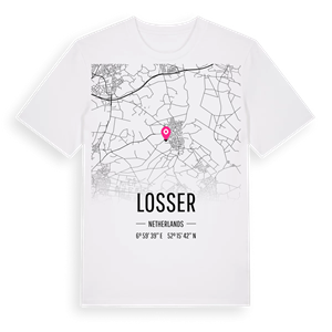 Losser karta t-shirt – ekologisk bomull t-shirt från Pinshirt