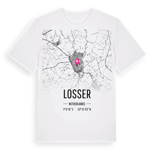 Losser karta t-shirt – ekologisk bomull t-shirt från Pinshirt